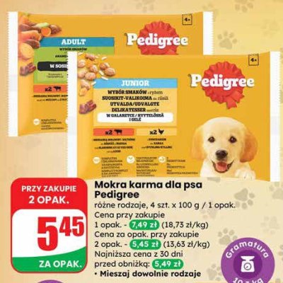 Mokra karma dla psa Pedigree promocja w Dino