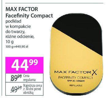 Podkład w kompakcie 006 Max factor facefinity compact promocja