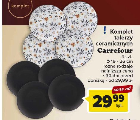 Talerze ceramiczne Carrefour promocja