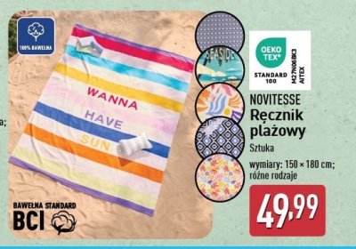 Ręcznik plażowy 150 x 180 cm Novitesse promocja