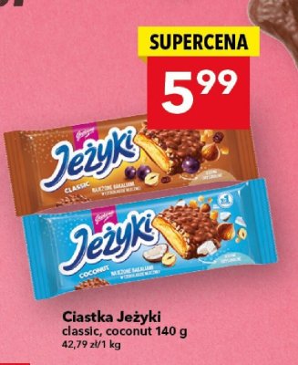Ciastka Jeżyki classic, coconut promocja w LEWIATAN