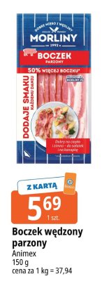 Boczek wędzony parzony Animex promocja w Leclerc