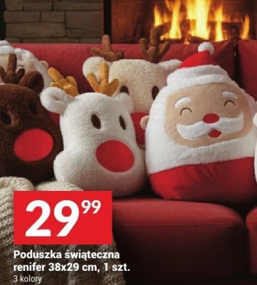 Poduszka świąteczna renifer 38x29 cm promocja w Twój Market