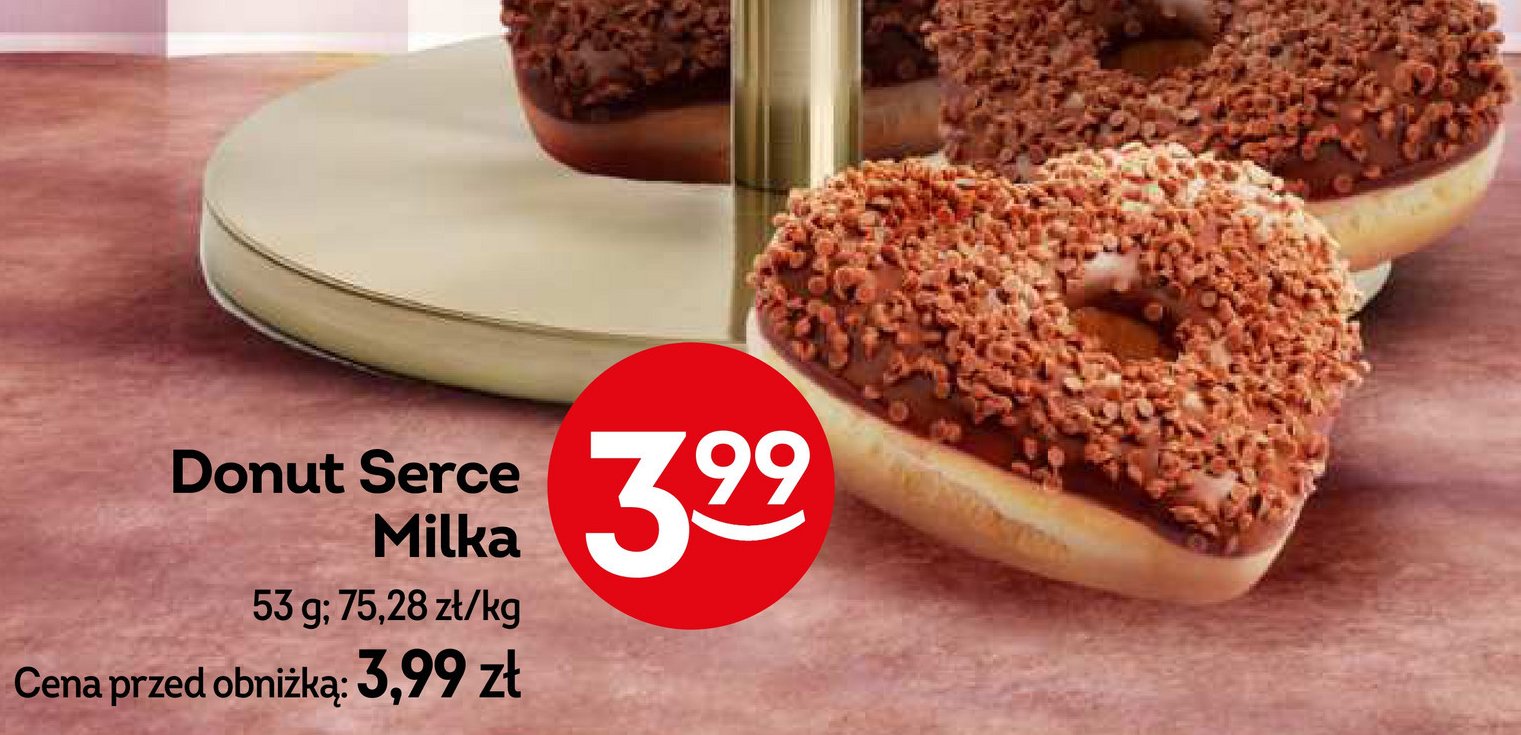 Donut serce Milka promocja w Żabka