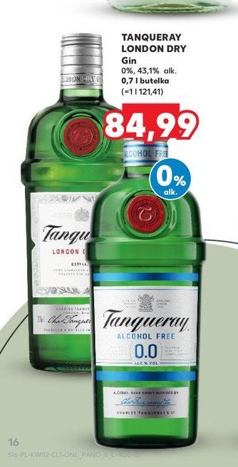 Gin free Tanqueray london promocja w Kaufland