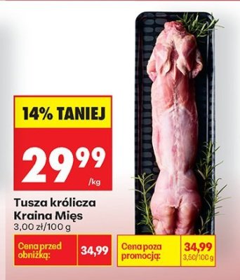 Tusza królicza Kraina Mięs promocja w Biedronka