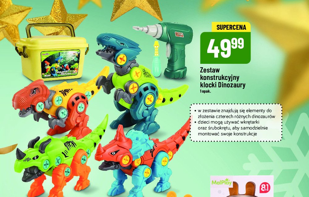 Zestaw konstrukcyjny dinozaury promocja w POLOmarket