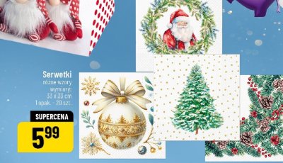 Serwetki różne wzory 33 x 33 cm promocja w POLOmarket