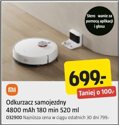 Odkurzacz samojezdny 4800 mAh 180 min 520 ml Mi promocja w Jula