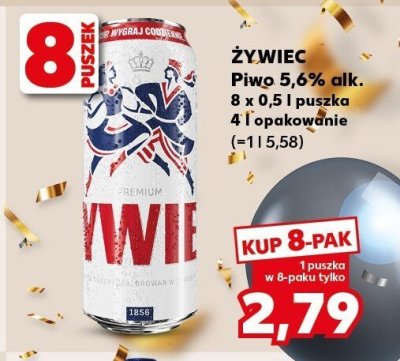 Piwo Żywiec 5.6% alk. 8x0.5l promocja w Kaufland