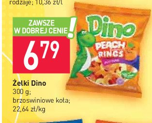Żelki krążki brzoskwiniowe DINO MAXIMA promocja