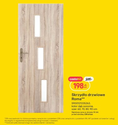 Skrzydło drzwiowe Roma promocja w Castorama