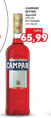 Aperitif CAMPARI BITTER 0,7 l  promocja w Kaufland