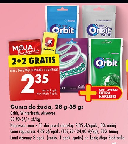 Guma do żucia spearmint saszetka Orbit promocja