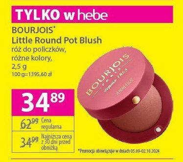 Róż do policzków 15 rose eclat BOURJOIS LITTLE ROUND promocja