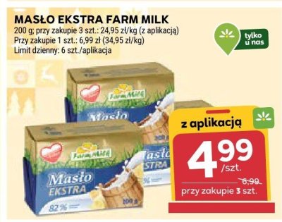 Masło Extra Farm Milk promocja w Stokrotka