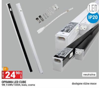 Oprawa LED CUBE 9W, 9 kWh/1000h, biała, czarna promocja w Merkury Market