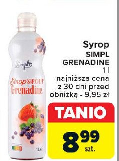 Syrop grenadyna Simply promocja