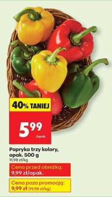 Papryka trzy kolory opak. 500g promocja w Biedronka