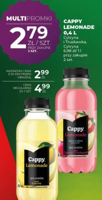 Napój Cappy Lemonade Cytryna 0,4 l promocja w Duży Ben