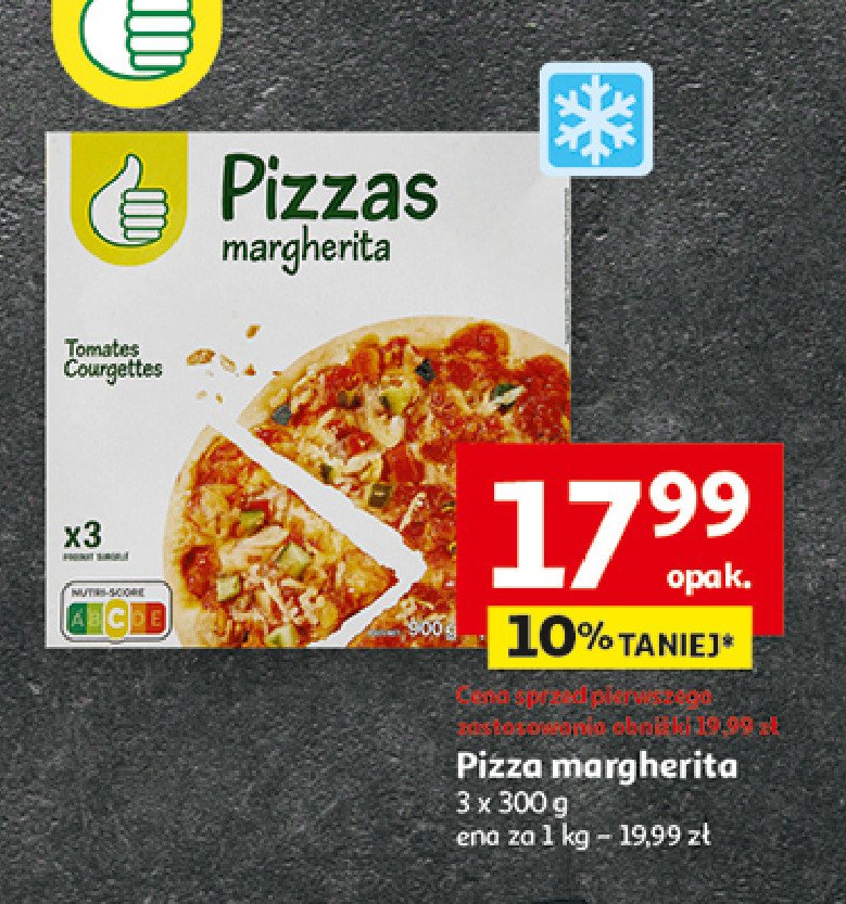 Pizza margherita Podniesiony kciuk promocja