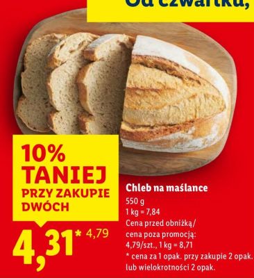 Chleb na maślance promocja w Lidl