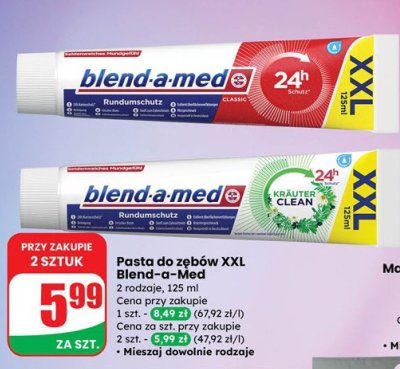 Pasta do zębów XXL Blend-a-Med promocja w Dino