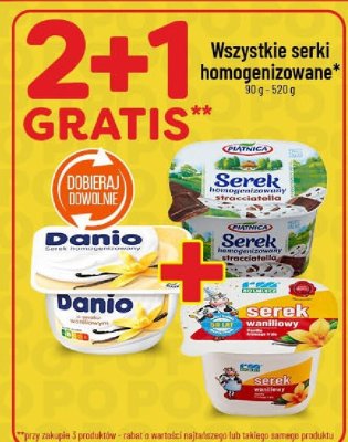 Serki homogenizowane Danio, Serek, różne rodzaje promocja w POLOmarket