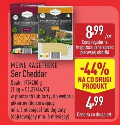 Ser Cheddar Meine Käsetheke promocja w Aldi