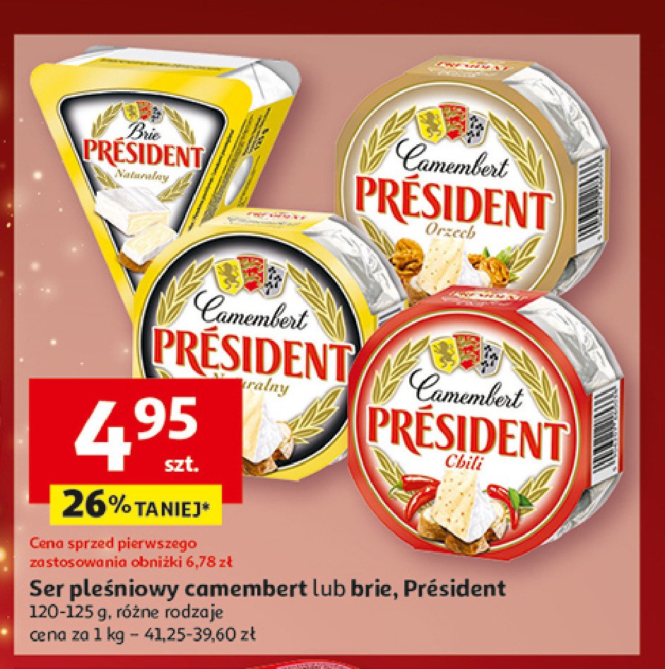 Ser camembert z chili President promocja w Auchan