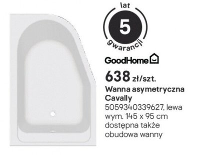 Wanna asymetryczna Cavally lewa promocja w Castorama