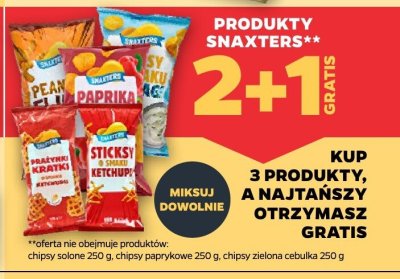 Produkty Snaxters 2+1 GRATIS promocja w Netto