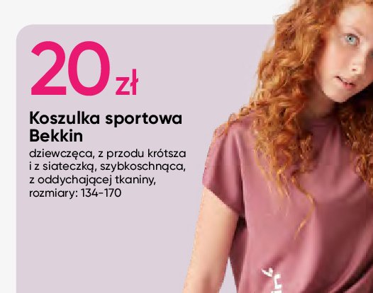Koszulka sportowa rozm. 134-170 Bekkin promocja