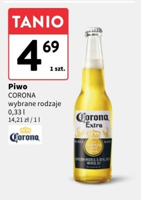 Piwo CORONA wybrane rodzaje promocja w Intermarche