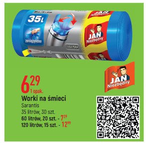 Worki na 艣mieci kolorowe zawi膮zywane 120 l Jan niezb臋dny promocja