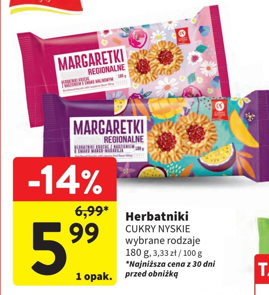 Margaretki regionalne mango marakuja Cukry nyskie promocja