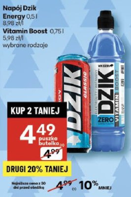 Napój Dzik Energy 0.5l, Vitamin Boost 0.75l promocja w Delikatesy Centrum