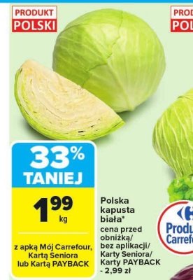 Kapusta promocja w Carrefour