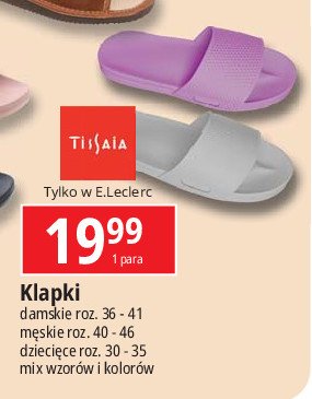 Klapki damskie 36-41 Tissaia promocja