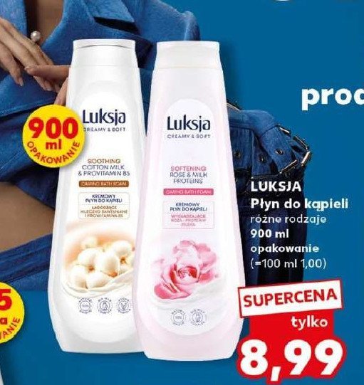 Płyn do kąpieli cotton milk & provitamin b5 Luksja creamy & soft promocja