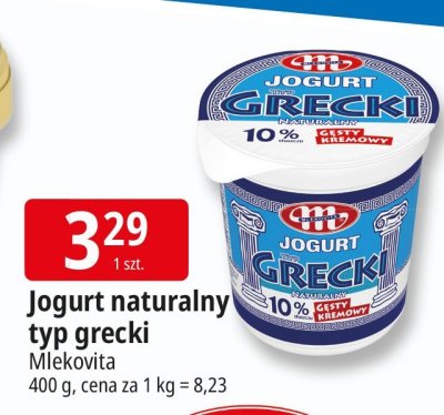 Jogurt naturalny typ grecki Mlekovita promocja w Leclerc
