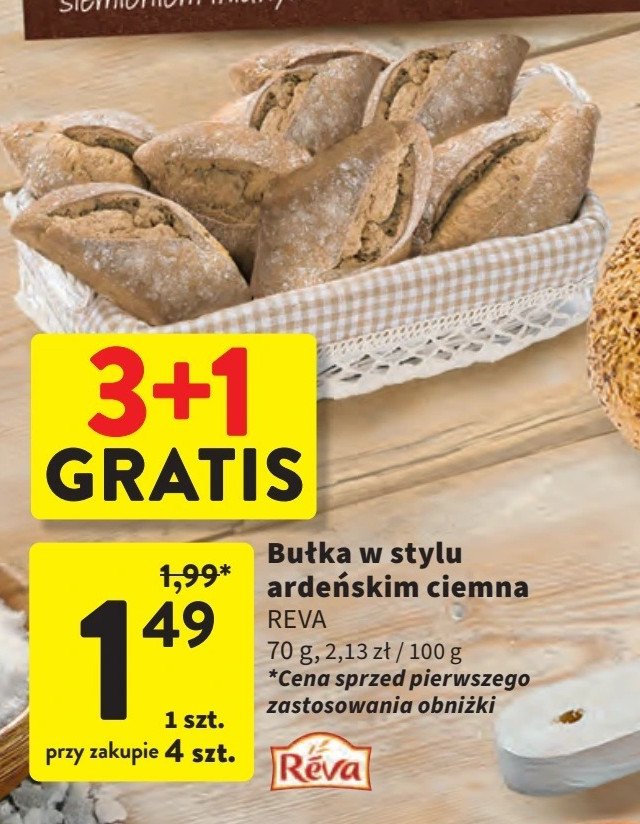 Bułka ardeńska ciemna Reva promocja w Intermarche