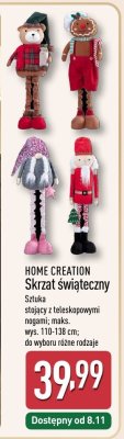 Skrzat świąteczny HOME CREATION promocja w Aldi