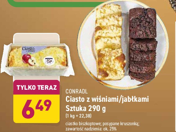 Ciasto z jabłkami Conradl mon cafe promocja