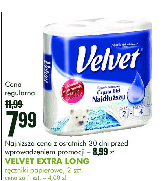 Papier toaletowy Velvet najdłuższy promocja