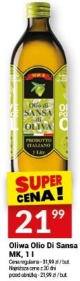 Oliwa Olio Di Sansa MK, 1 l promocja w Twój Market