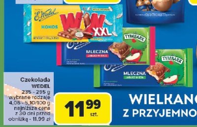 Czekolada mleczna kokosowa E. wedel ww promocja