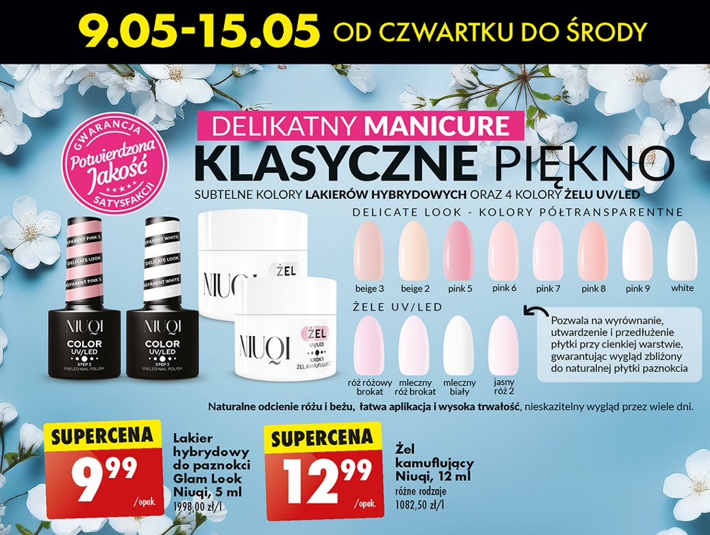 Lakier hybrydowy pink 9 Niuqi promocja