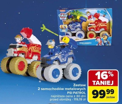 Zestaw 2 samochodów metalowych PSI PATROL promocja w Carrefour Market