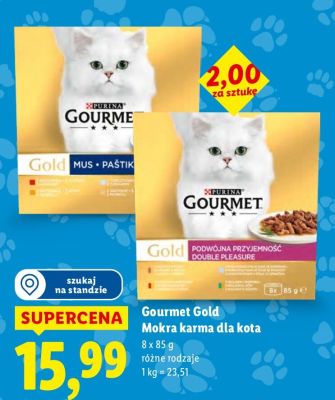 Karma dla kota Gourmet Gold mokra różne rodzaje promocja w Lidl